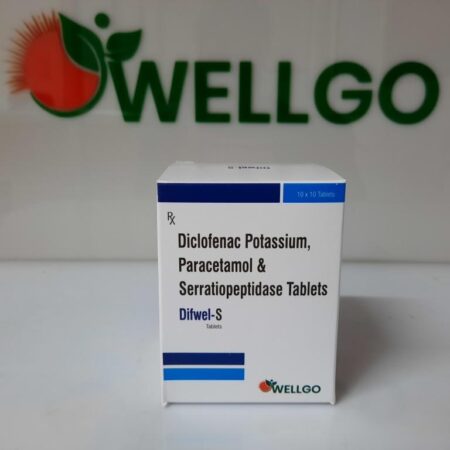 Diclofenac Potassium 50mg + Paracetamol 325mg+serratiopeptidase 15mg pcd