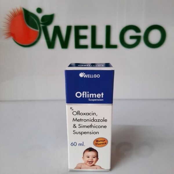 Ofloxacin-50MG+Metrindazole+120MG+Simithicon+10MG PCD